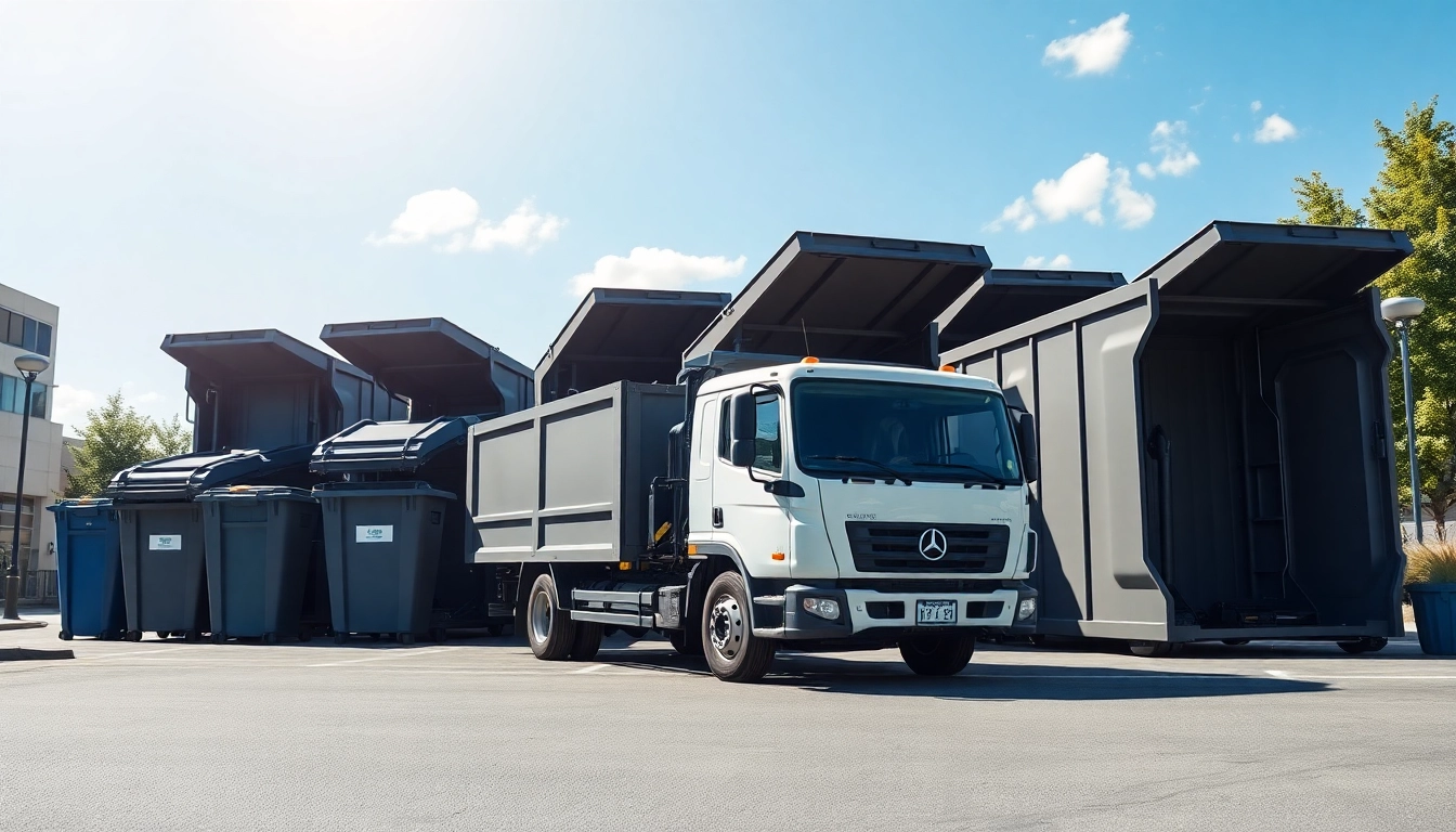 Efficient garbage rental bins showcased in a clean urban environment, emphasizing quality and sustainability.