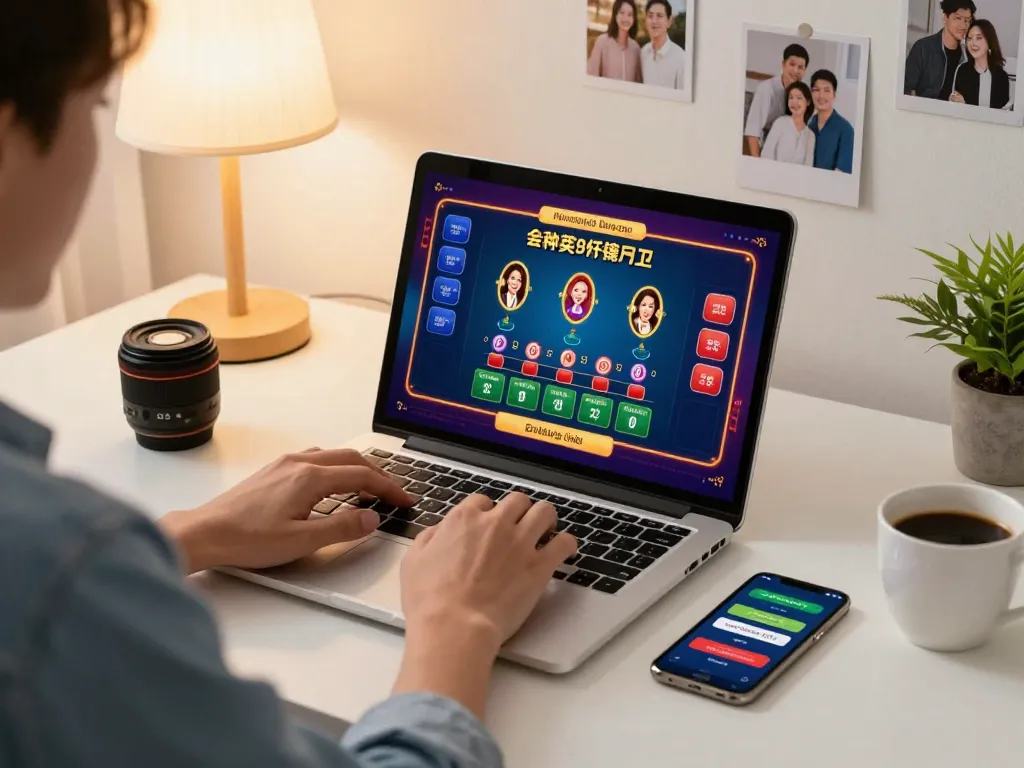 Player enjoying a game of blackjack at casino 28bet on laptop, showcasing an engaging online gaming moment.