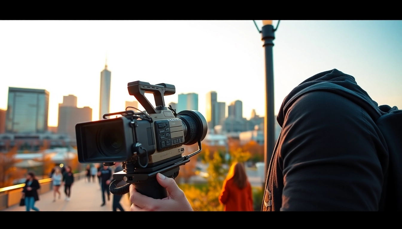 Edmonton videographer capturing vibrant cityscapes in a beautiful urban setting.