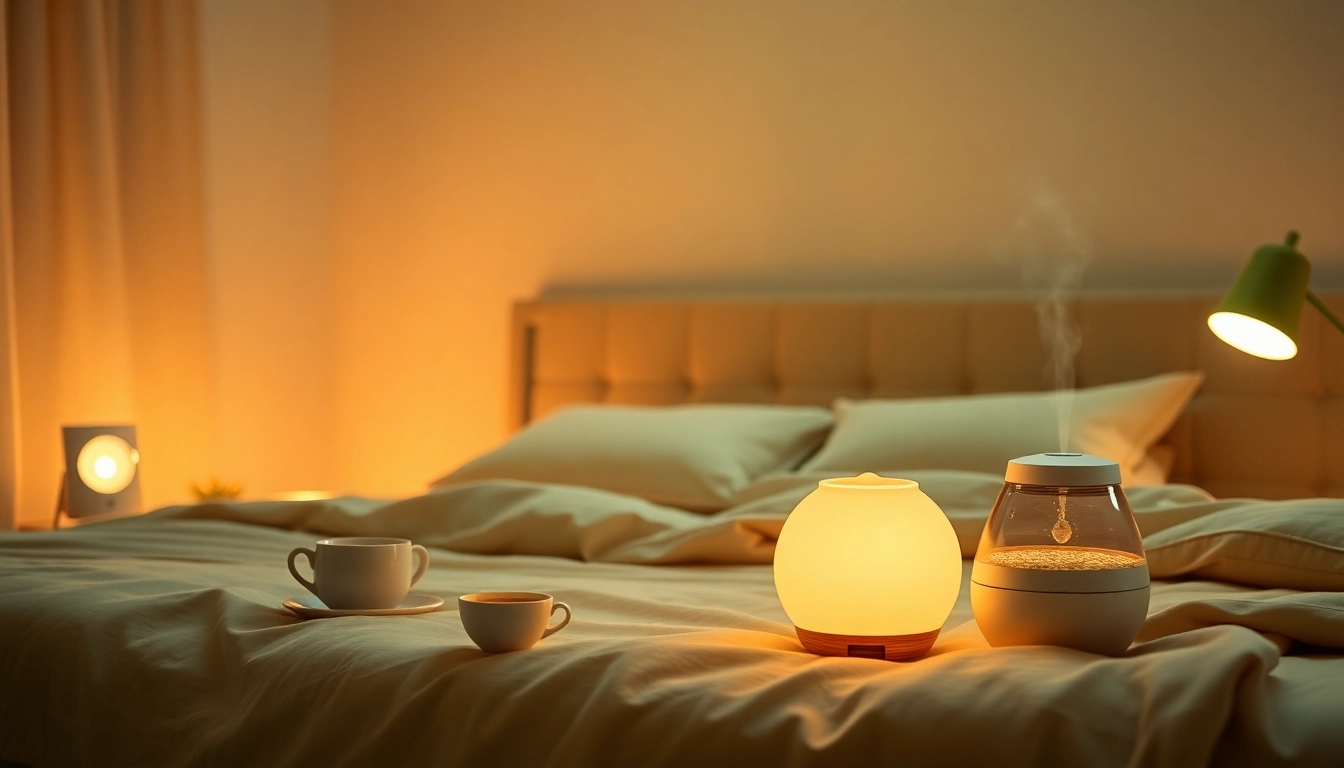 落ち着いた要素を取り入れた、風邪を一晩で治す方法を紹介する心地よいベッドルームの設定