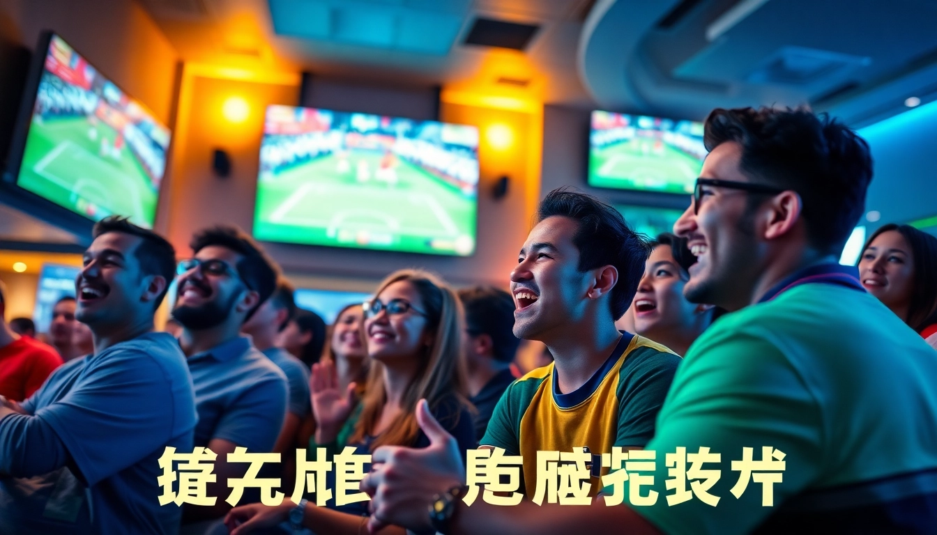 Fans enjoying live sports coverage on 토토티비 in a vibrant, engaging atmosphere.