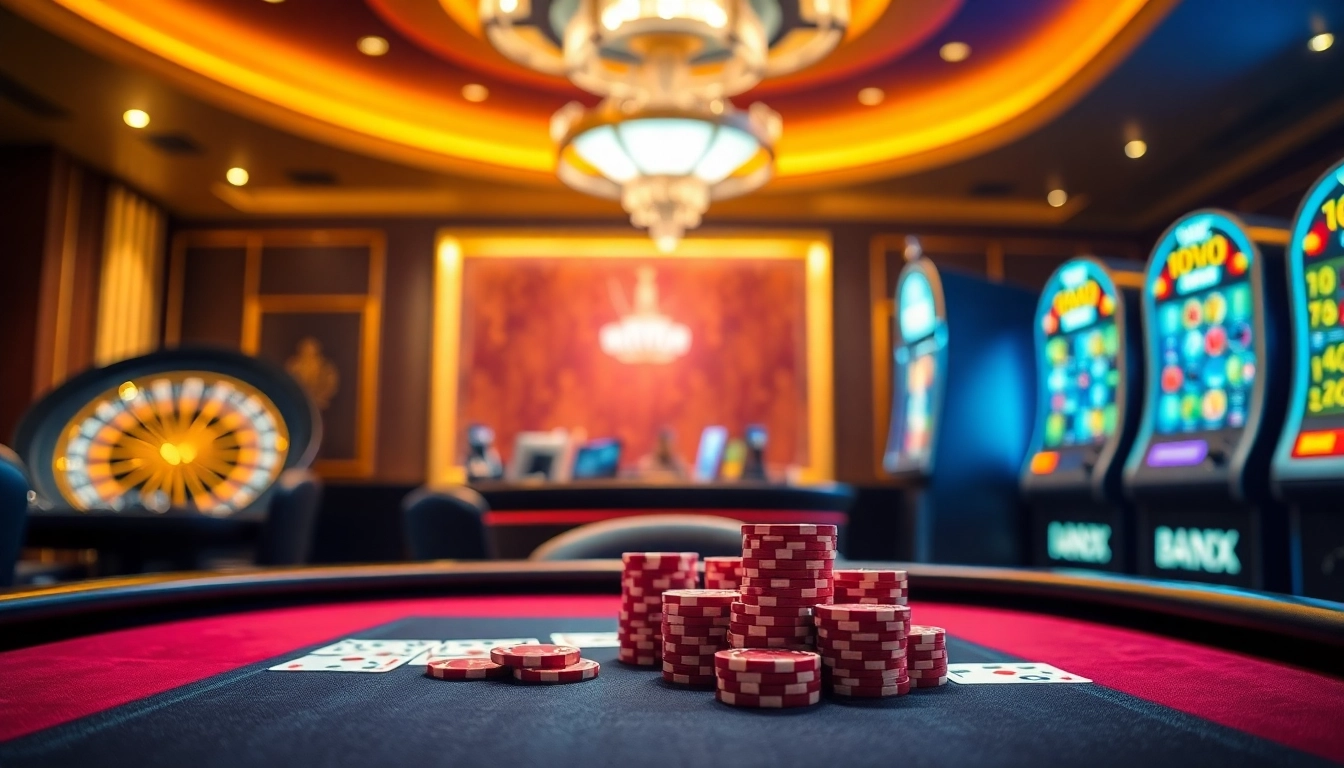 Players enjoying a thrilling casino atmosphere at mm 88, complete with poker chips and a roulette wheel.