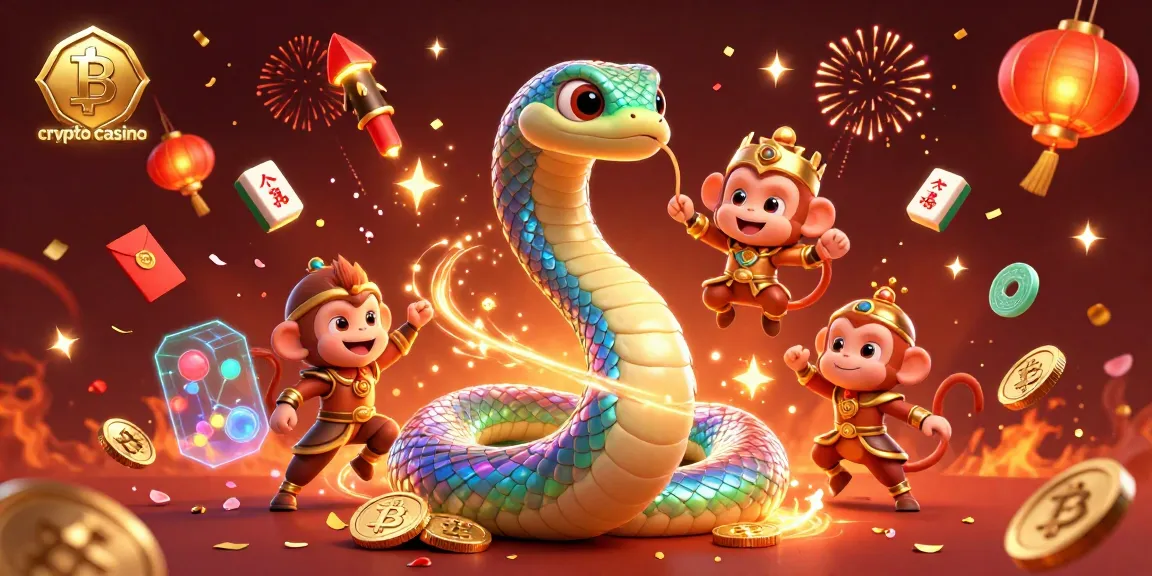 Gagnez avec le crypto casino dans un monde flamboyant où serpents et héros s'illuminent!