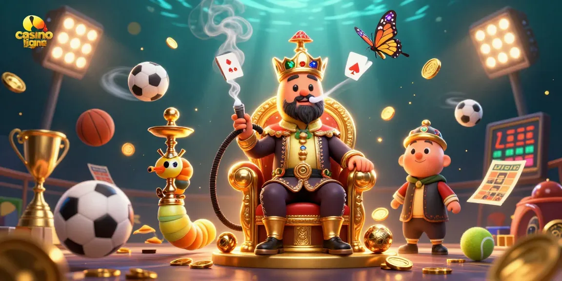 Découvrez les jeux passionnants avec le casino en ligne dans cette illustration animée.