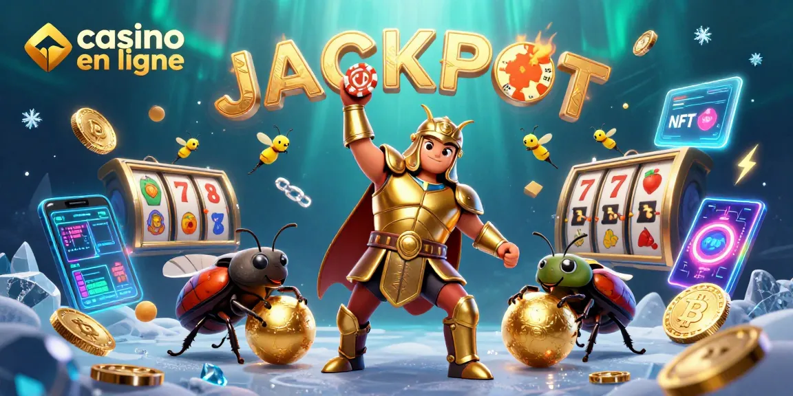Visualisez le jackpot en ligne avec une scène de casino en ligne immersive et dynamique.